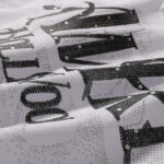 727款P53 面料260克双纱烫银字母 白色 黑色 S M L XL