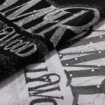 727款P53 面料260克双纱烫银字母 白色 黑色 S M L XL