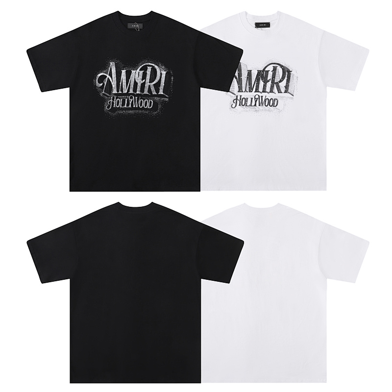 727款P53 面料260克双纱烫银字母 白色 黑色 S M L XL