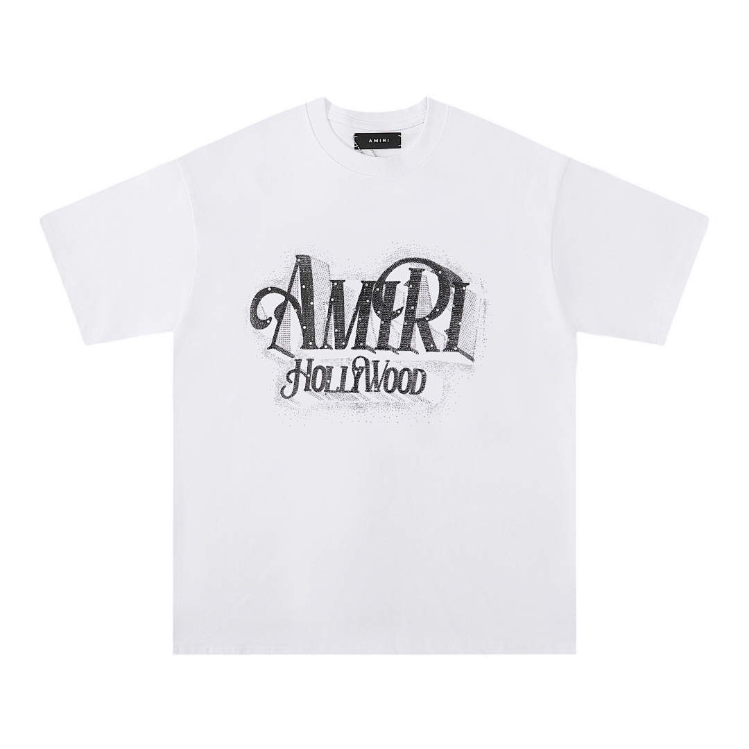 727款P53 面料260克双纱烫银字母 白色 黑色 S M L XL