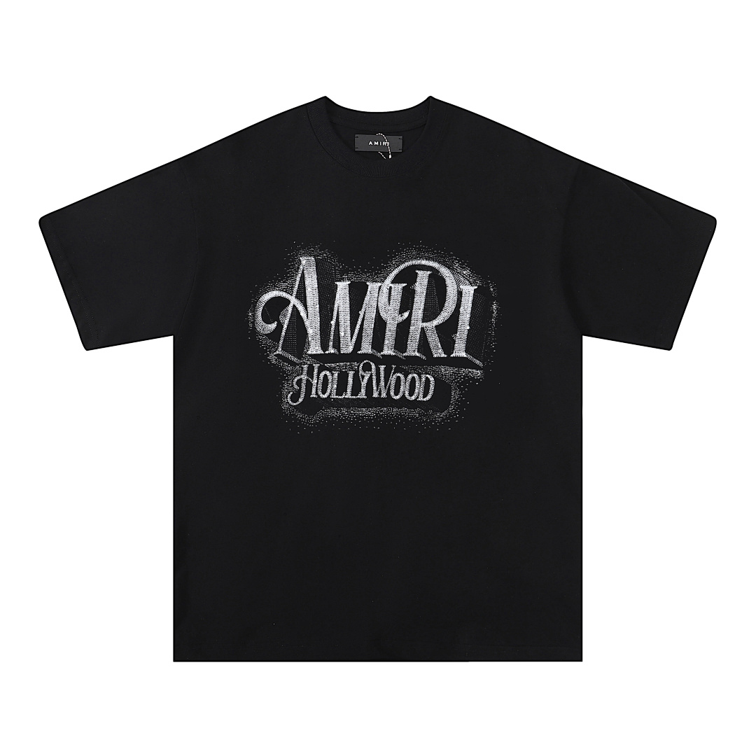 727款P53 面料260克双纱烫银字母 白色 黑色 S M L XL