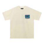 732款P50 面料260克双纱字母 杏色 黑色 S M L XL