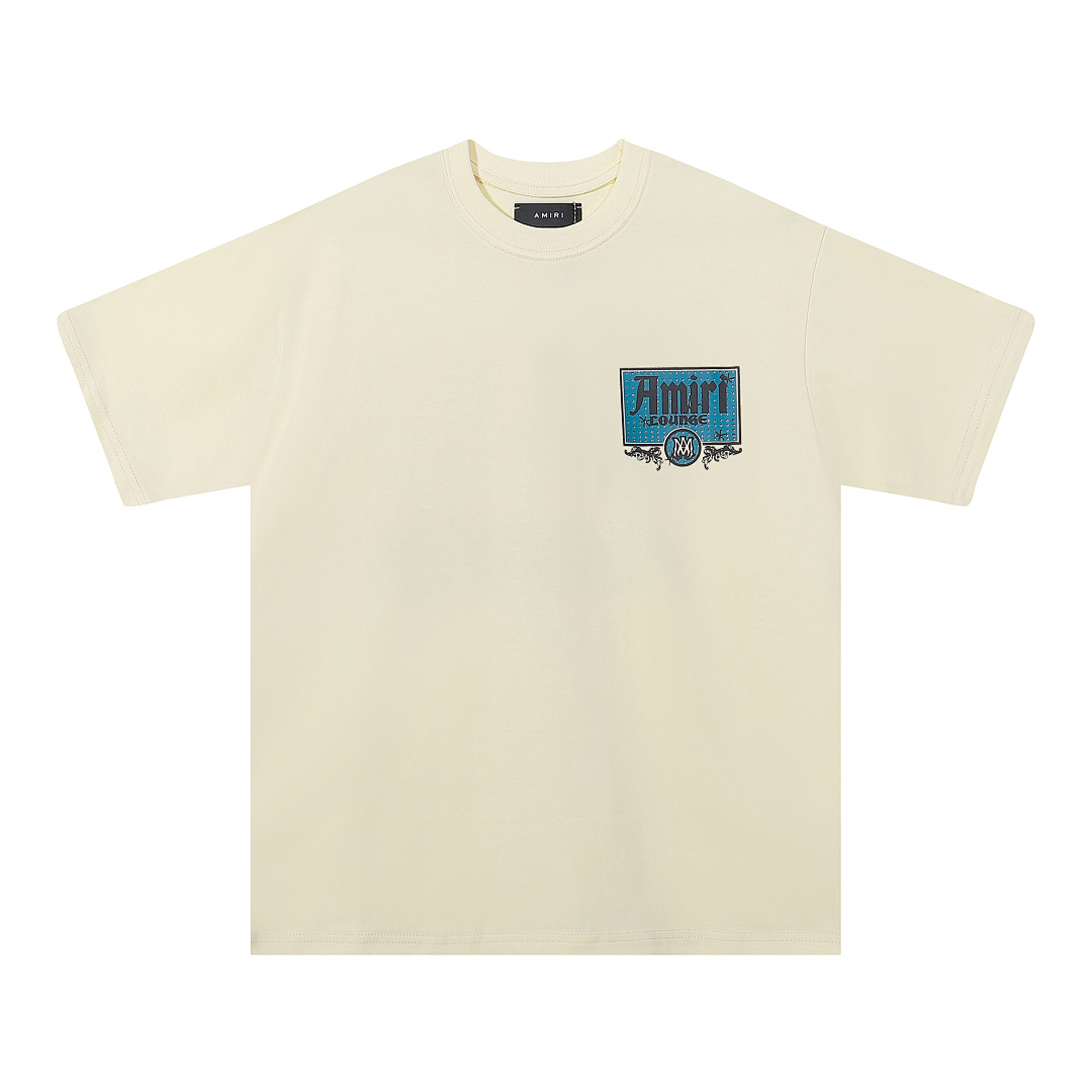 732款P50 面料260克双纱字母 杏色 黑色 S M L XL
