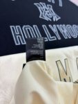 733款P50 面料260克双纱发泡字母 杏色 黑色 S M L XL