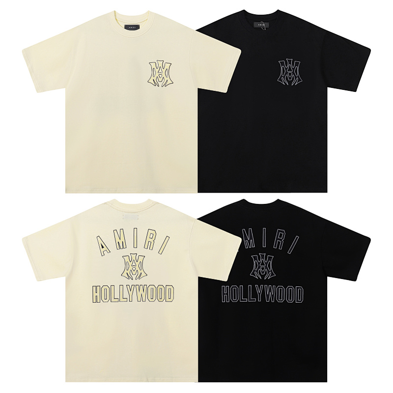 733款P50 面料260克双纱发泡字母 杏色 黑色 S M L XL