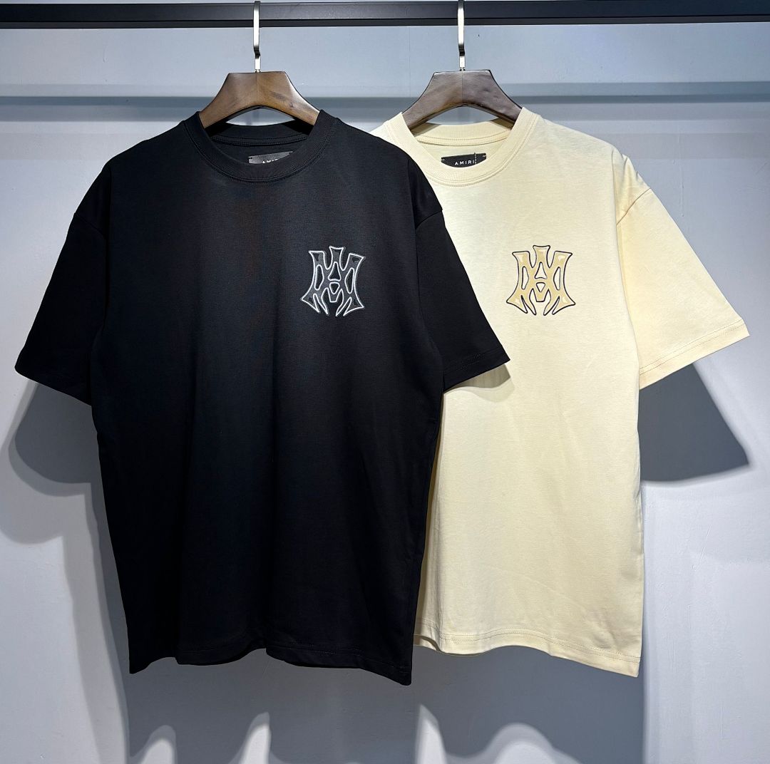 733款P50 面料260克双纱发泡字母 杏色 黑色 S M L XL
