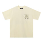 733款P50 面料260克双纱发泡字母 杏色 黑色 S M L XL