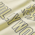 733款P50 面料260克双纱发泡字母 杏色 黑色 S M L XL