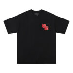 734款P47 面料260克双纱字母骰子 杏色 黑色 S M L XL