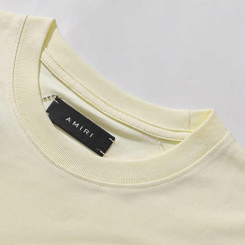 734款P47 面料260克双纱字母骰子 杏色 黑色 S M L XL