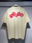 734款P47 面料260克双纱字母骰子 杏色 黑色 S M L XL