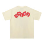 734款P47 面料260克双纱字母骰子 杏色 黑色 S M L XL