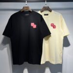 734款P47 面料260克双纱字母骰子 杏色 黑色 S M L XL