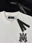736款P53 面料260克双纱字母烫银粒 白色 黑色 S M L XL