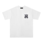 736款P53 面料260克双纱字母烫银粒 白色 黑色 S M L XL