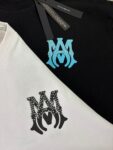 736款P53 面料260克双纱字母烫银粒 白色 黑色 S M L XL