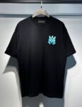 736款P53 面料260克双纱字母烫银粒 白色 黑色 S M L XL