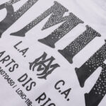736款P53 面料260克双纱字母烫银粒 白色 黑色 S M L XL