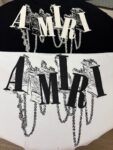 738款P50 面料260克双纱字母锁链 白色 黑色 S M L XL