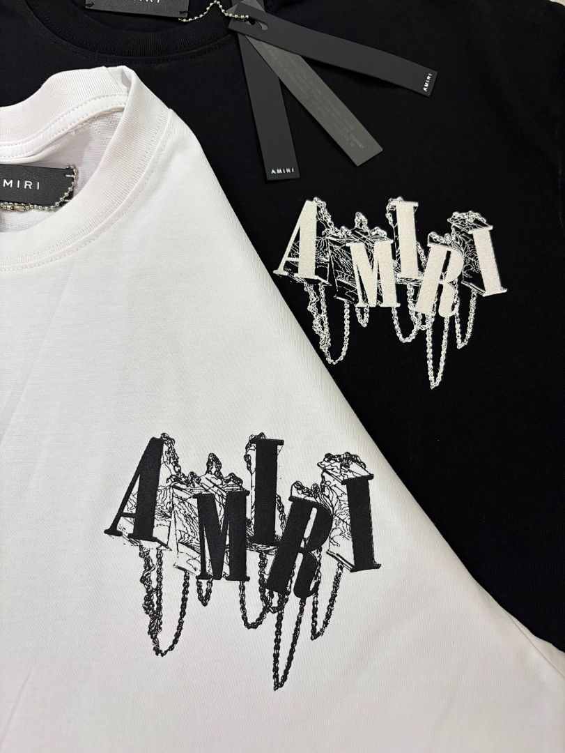 738款P50 面料260克双纱字母锁链 白色 黑色 S M L XL