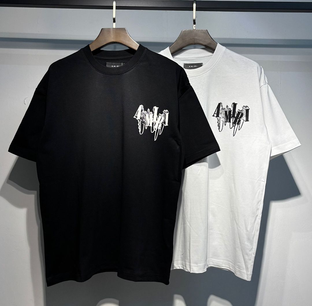 738款P50 面料260克双纱字母锁链 白色 黑色 S M L XL