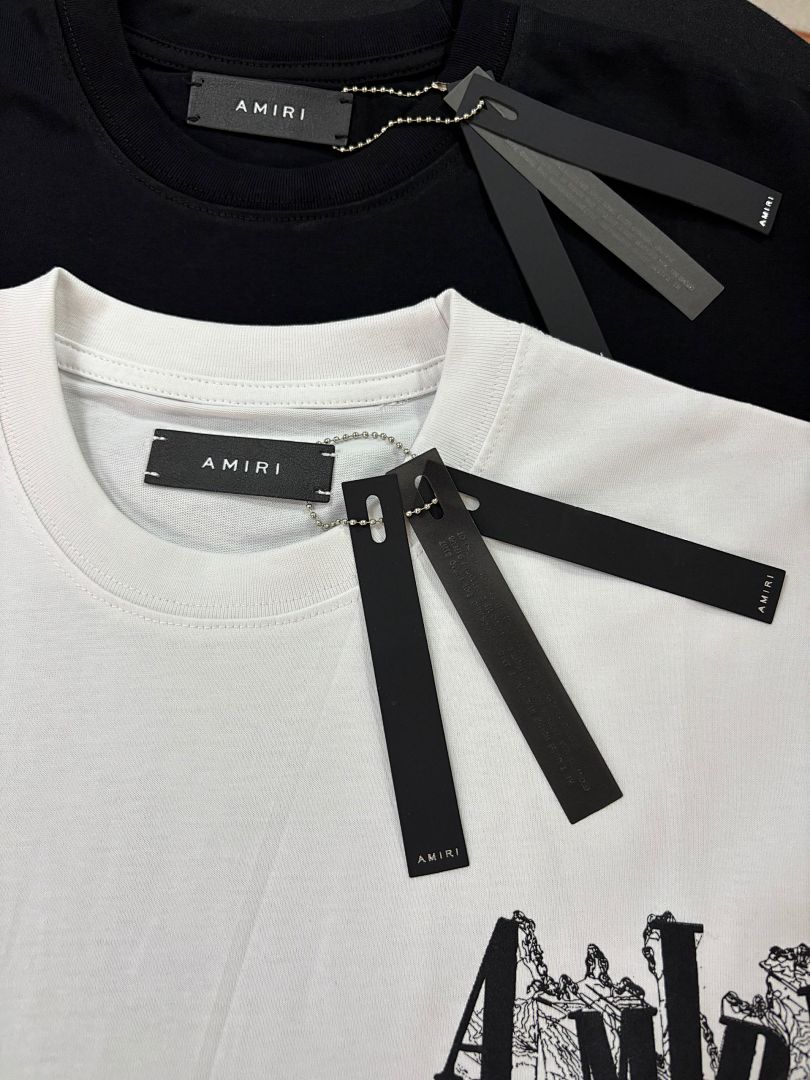 738款P50 面料260克双纱字母锁链 白色 黑色 S M L XL