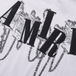 738款P50 面料260克双纱字母锁链 白色 黑色 S M L XL