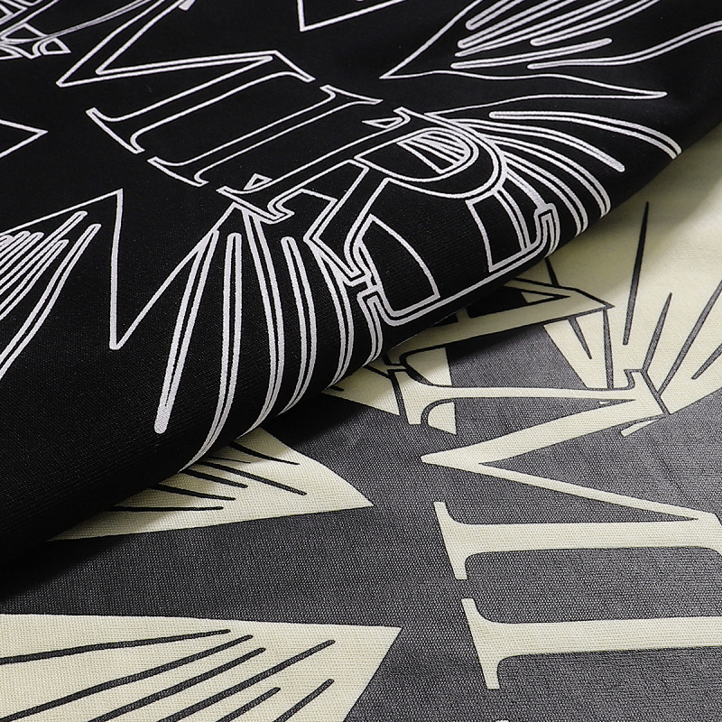 739款P47 面料260克双纱字母 杏色 黑色 S M L XL