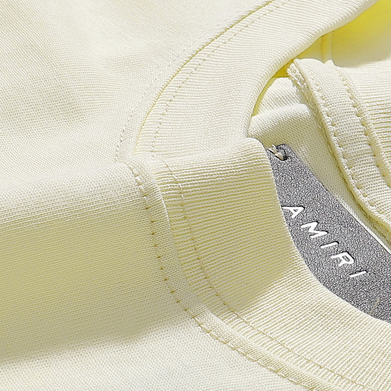 739款P47 面料260克双纱字母 杏色 黑色 S M L XL
