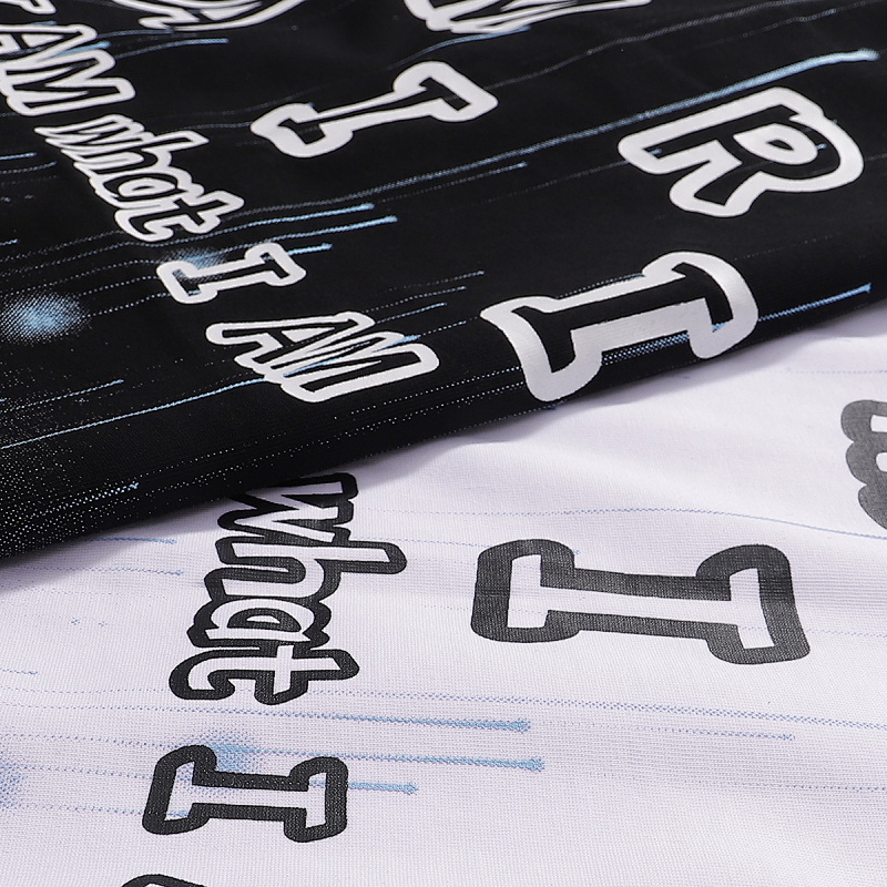 747款P50 面料260克双纱字母 白色 黑色 S M L XL