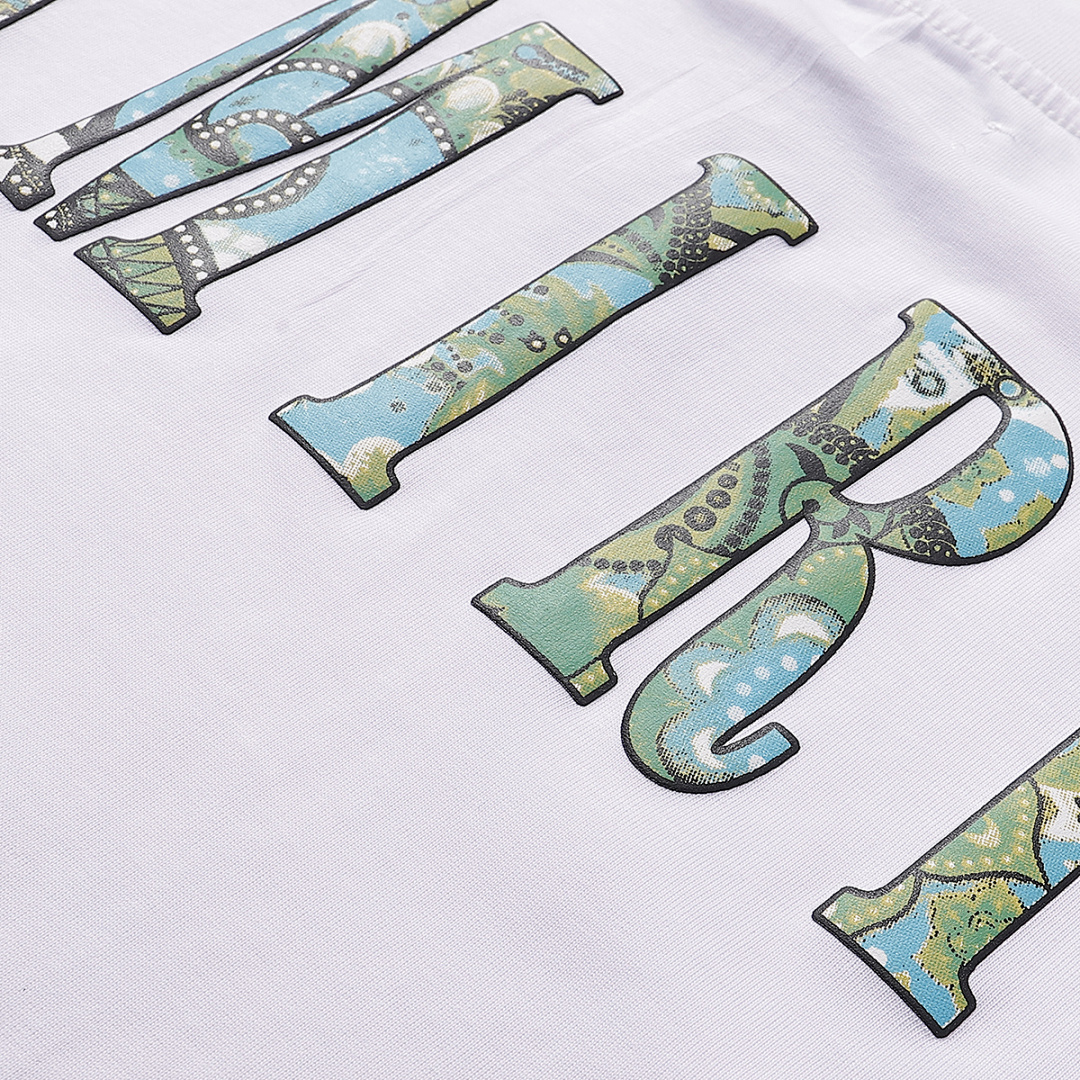 746款P50 面料260克双纱字母 白色 黑色 S M L XL
