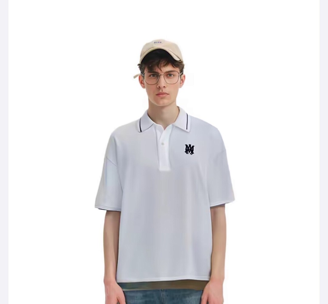 5128款P76 刺绣POLO黑色 白色 S M L XL