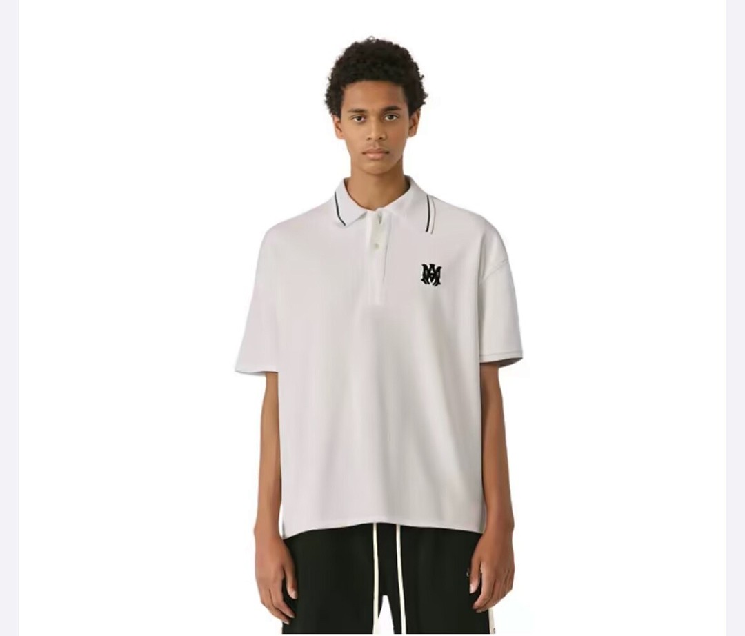 5128款P76 刺绣POLO黑色 白色 S M L XL