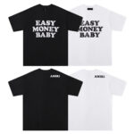748款P47 面料260克双纱字母 白色 黑色 S M L XL