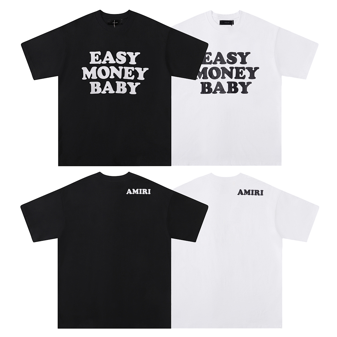 748款P47 面料260克双纱字母 白色 黑色 S M L XL