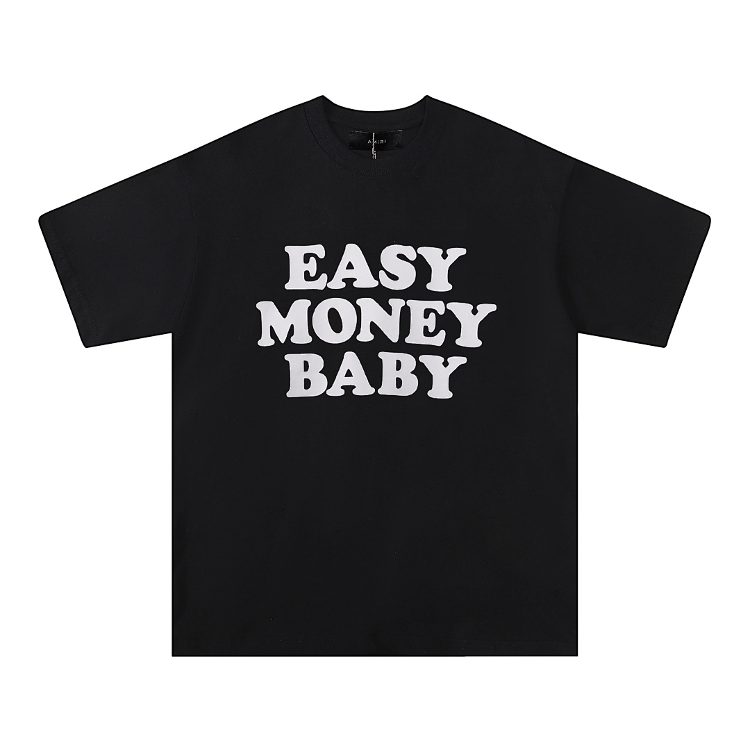 748款P47 面料260克双纱字母 白色 黑色 S M L XL