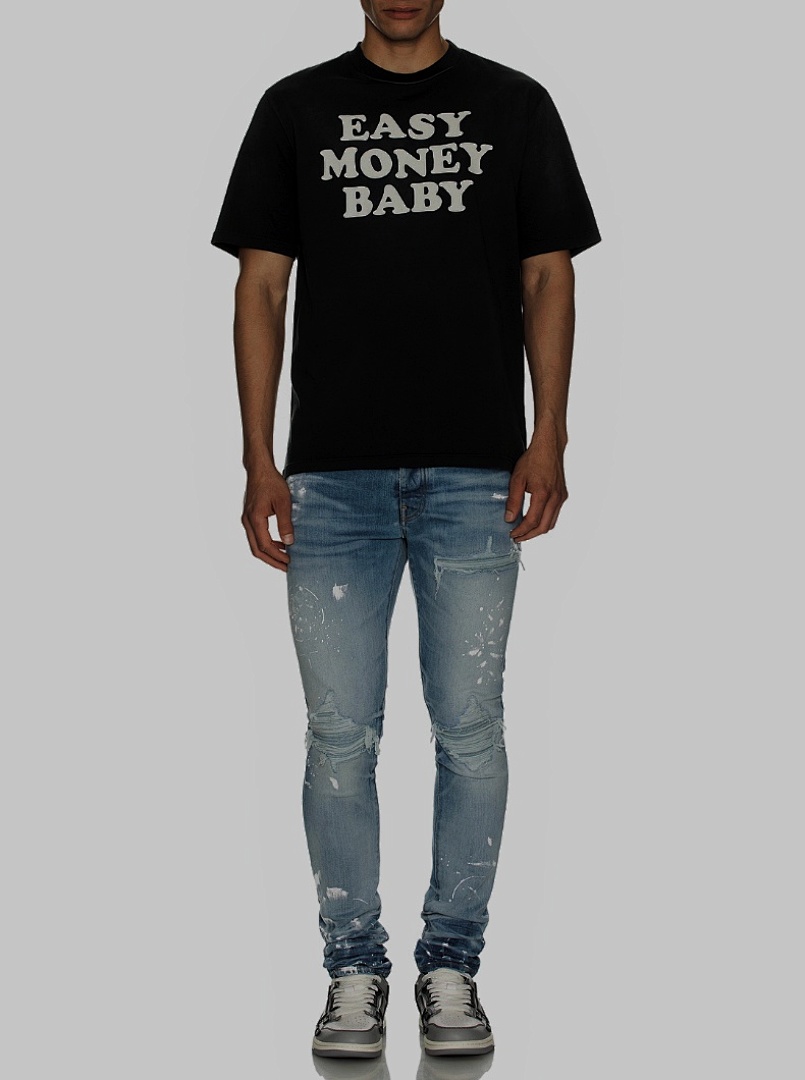 748款P47 面料260克双纱字母 白色 黑色 S M L XL