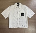5163款 P73元 尼龙彩色钻衬衣 M L XL 白色 黑色 杏色