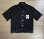 5163款 P73元 尼龙彩色钻衬衣 M L XL 白色 黑色 杏色