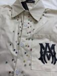 5163款 P73元 尼龙彩色钻衬衣 M L XL 白色 黑色 杏色