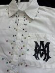 5163款 P73元 尼龙彩色钻衬衣 M L XL 白色 黑色 杏色
