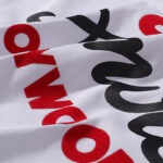 753款P50 面料260克双纱字母 白色 黑色 S M L XL