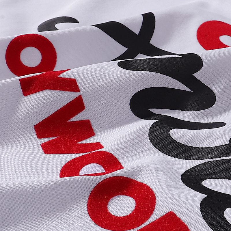 753款P50 面料260克双纱字母 白色 黑色 S M L XL