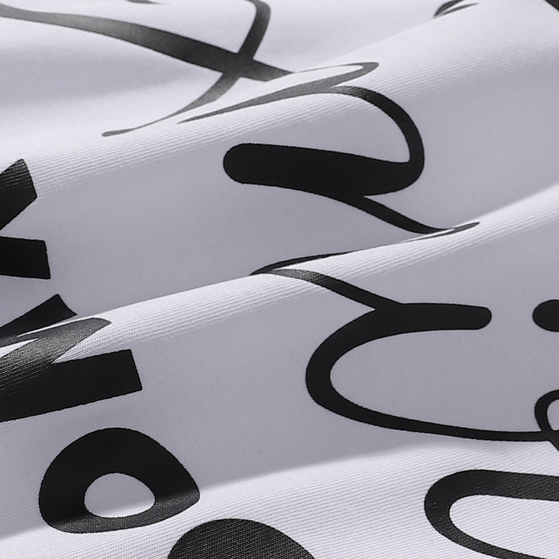 755款P50 面料260克双纱字母 白色 黑色 S M L XL