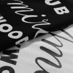 755款P50 面料260克双纱字母 白色 黑色 S M L XL