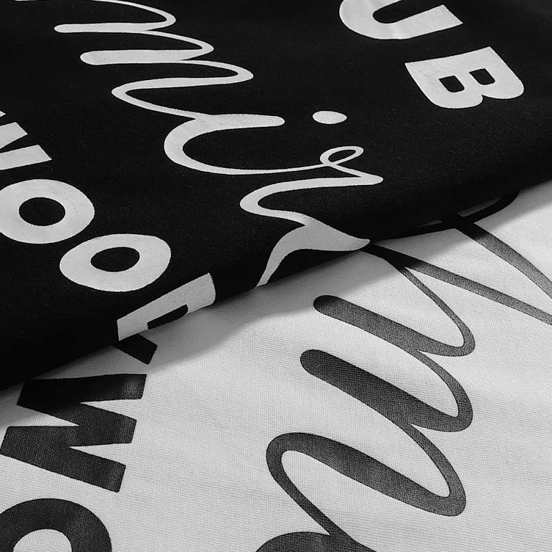 755款P50 面料260克双纱字母 白色 黑色 S M L XL