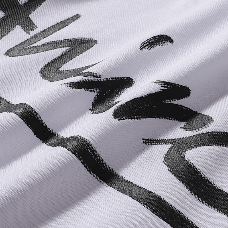 756款P47 面料260克双纱字母 白色 黑色 S M L XL