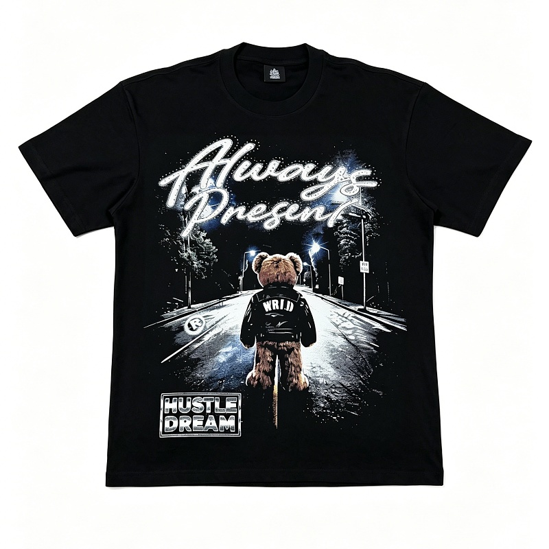 编号201    批55   ALWAYS-PRESENT  Champion T-Shirt 2026美国洛杉矶最新街头潮牌印花烫钻短袖T恤 码数：S  M  L  XL