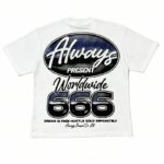 编号203    批55   ALWAYS-PRESENT  Champion T-Shirt 2026美国洛杉矶最新街头潮牌印花烫钻短袖T恤 码数：S  M  L  XL