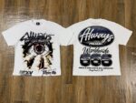 编号203    批55   ALWAYS-PRESENT  Champion T-Shirt 2026美国洛杉矶最新街头潮牌印花烫钻短袖T恤 码数：S  M  L  XL